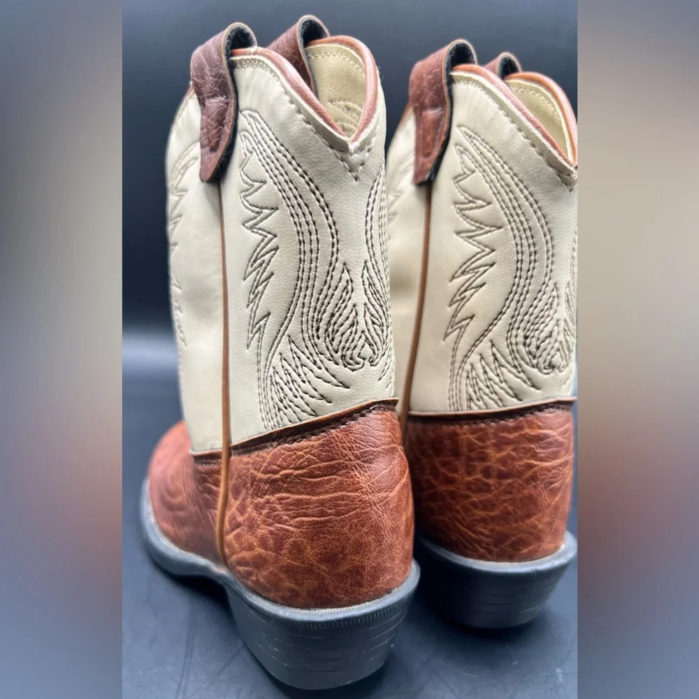 Texas‎ Brown and Tan Western Cowboy Boots- Toddler 5-1/2